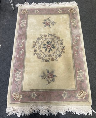 Lot 197 - Four modern Chinese sculpted wool rugs