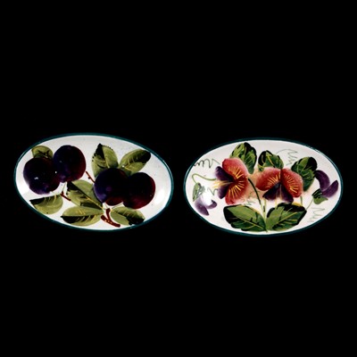 Lot 34 - Two Wemyss pottery oval dishes, Sweet Pea, and Plum designs