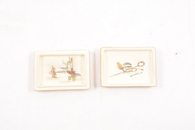 Lot 177 - Japanese Satsuma pottery box and cover, by Kizan