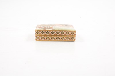 Lot 177 - Japanese Satsuma pottery box and cover, by Kizan