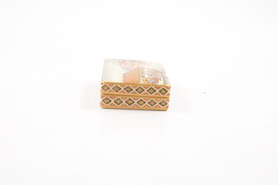 Lot 177 - Japanese Satsuma pottery box and cover, by Kizan