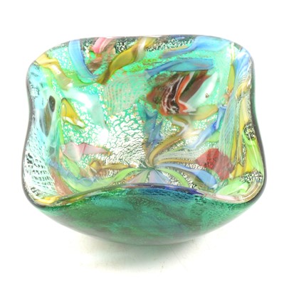 Lot 8 - Murano-style tutti frutti glass bowl.