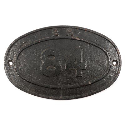 Lot 177 - Cast iron oval railway plaque