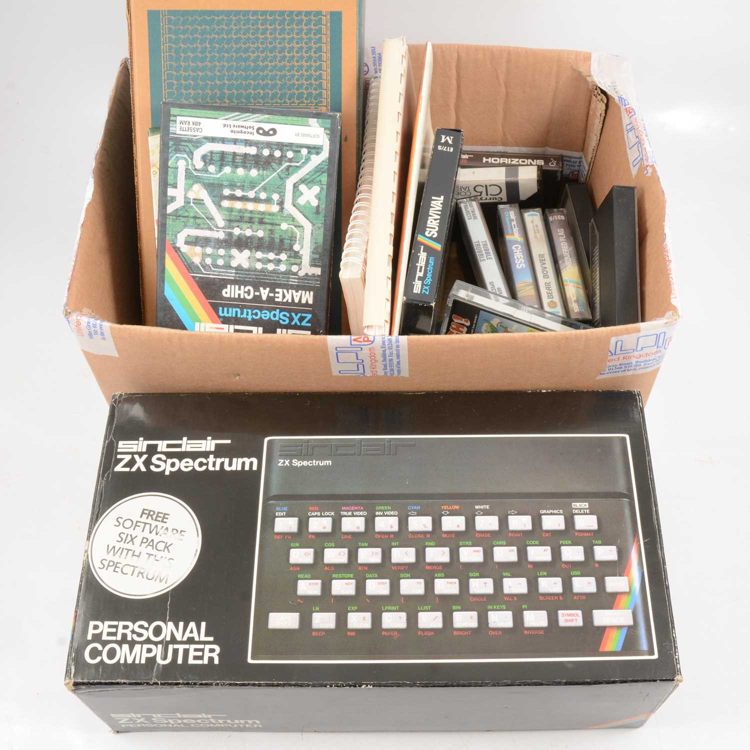 Lot 165 - Sincalr ZX Spectrum personal computer, 48K, boxed etc