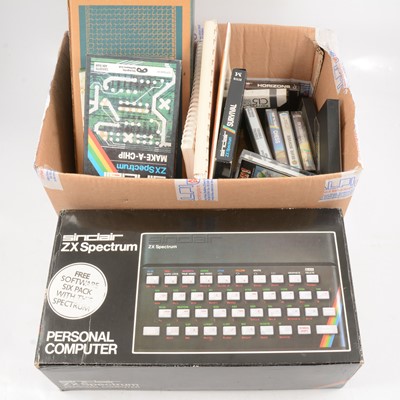 Lot 165 - Sincalr ZX Spectrum personal computer, 48K, boxed etc