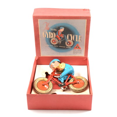 Lot 105 - Line Bros Tri-ang Gyrocycle tin-plate toy, boxed.