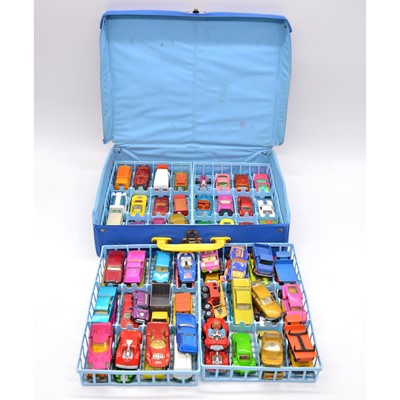 Lot 1144 - Matchbox Superfast case with models