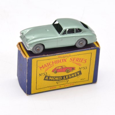 Lot 1131 - Matchbox Lesney die-cast model, ref 53 Aston Martin DB2, boxed