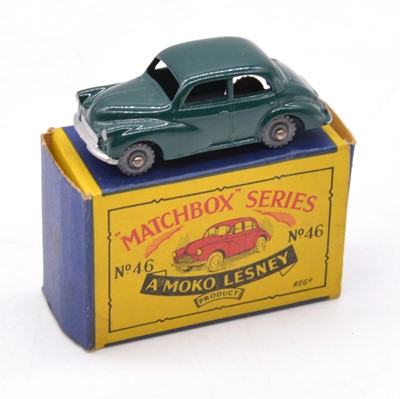 Lot 1128 - Matchbox Lesney die-cast model, ref 46 Morris Minor, boxed.