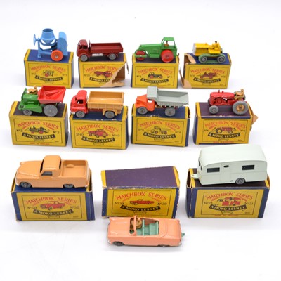 Lot 1134 - Eleven Matchbox Lesney die-cast models, 1950s, all boxed.