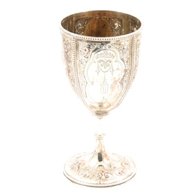 Lot 238 - Victorian silver trophy cup, Edward & John Barnard, London 1867.