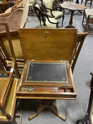 Lot 357 - Walnut birch and beech work table