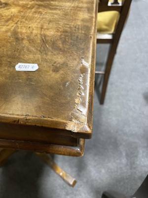 Lot 357 - Walnut birch and beech work table