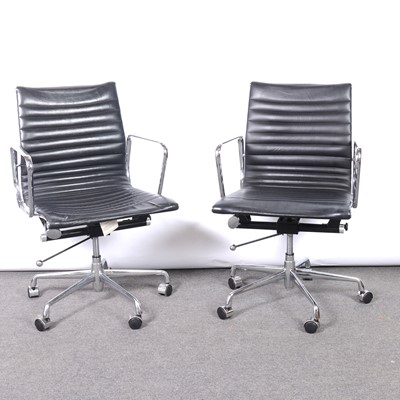 Lot 356 - Pair of Eames style office chairs, late 20th/ early 21st century
