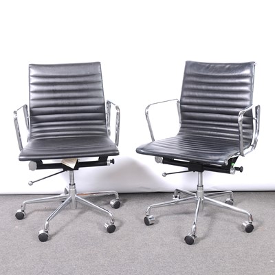 Lot 357 - Pair of Eames style office chairs, late 20th/ early 21st century