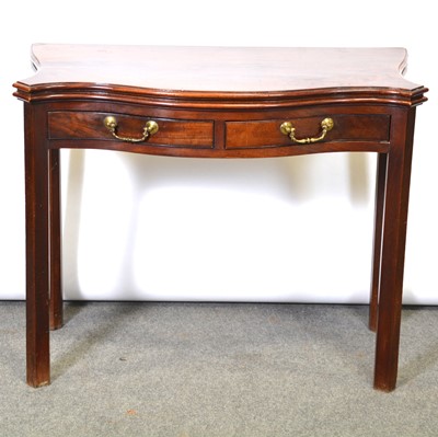 Lot 335 - George III mahogany serpentine tea table