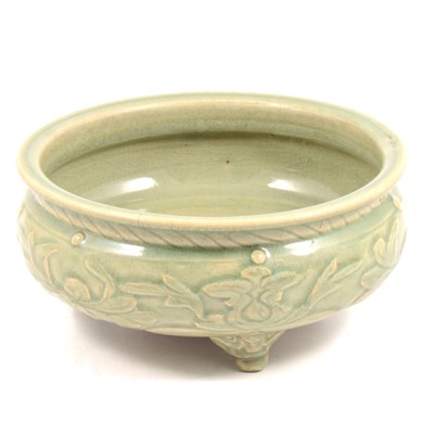 Lot 37 - Chinese celadon pottery bowl, probably 19th Century
