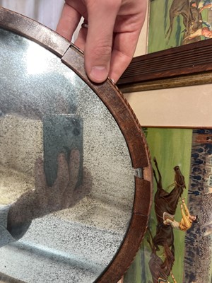 Lot 37 - George III inlaid mahogany toilet mirror