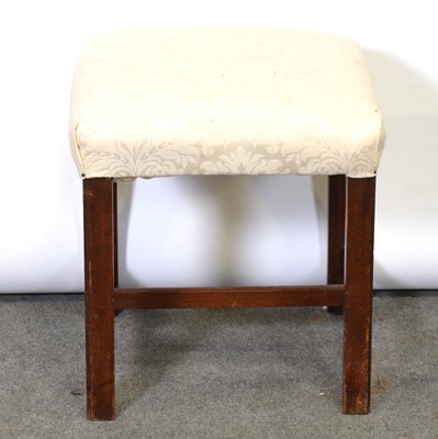 Lot 23 - Mahogany upholstered stool
