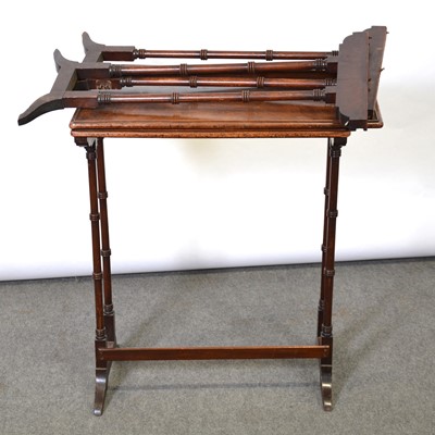 Lot 150 - Nest of two mahogany occasional tables, as found