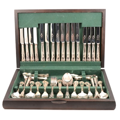 Lot 150 - Silver plated canteen of Kings pattern cutlery