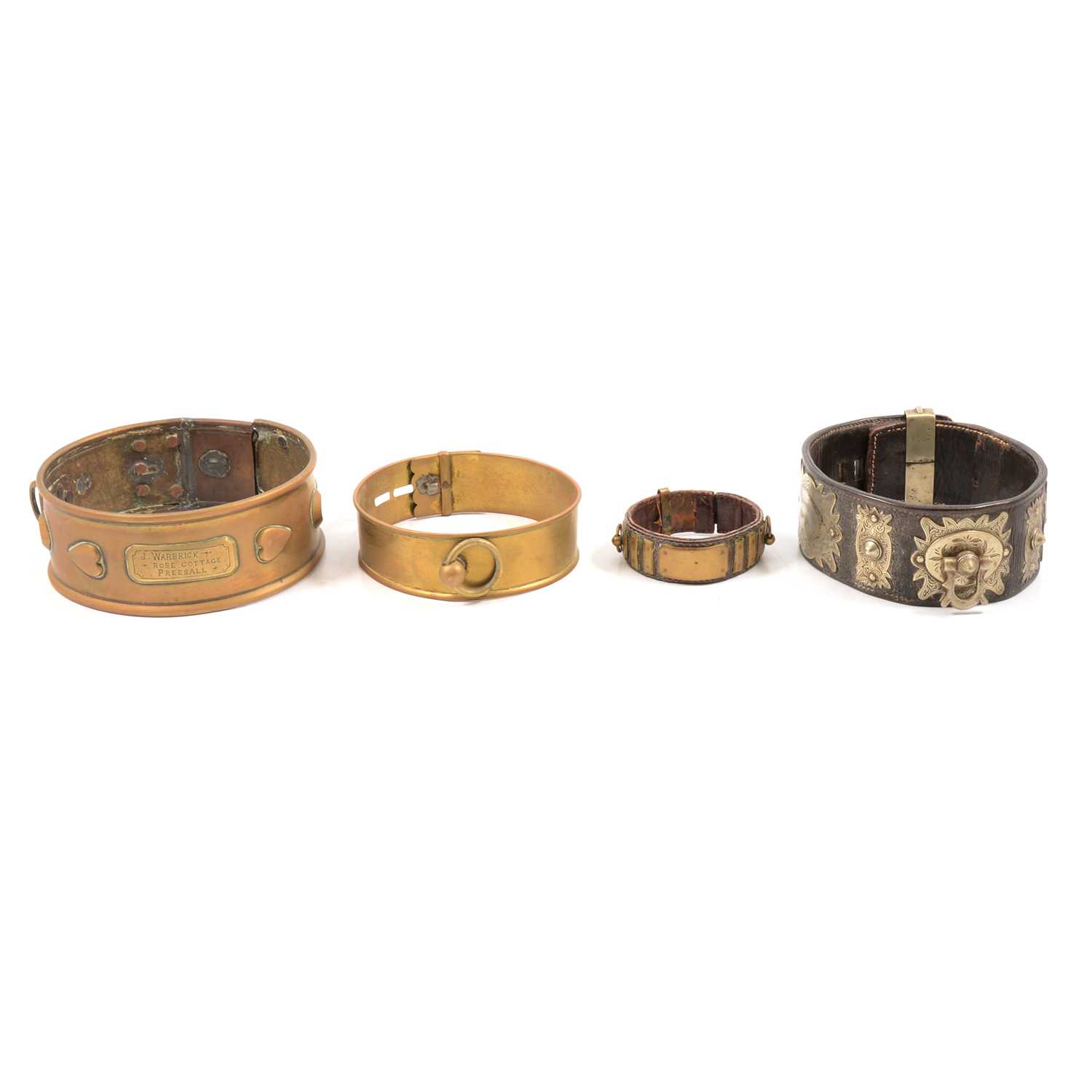 Lot 121 - Four Victorian dog collars