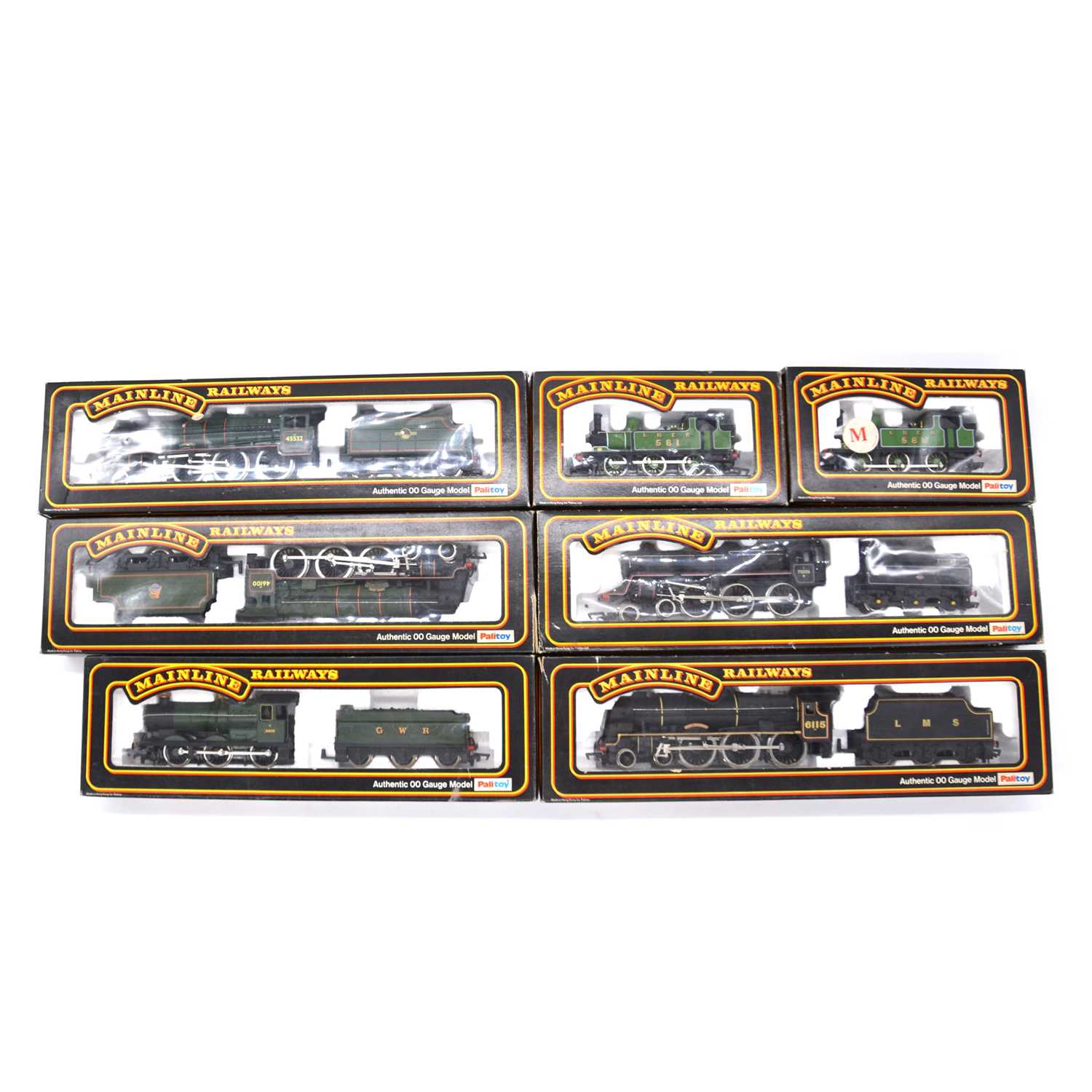 Lot 75 - Seven Mainline OO gauge model steam railway locomotives, all boxed.