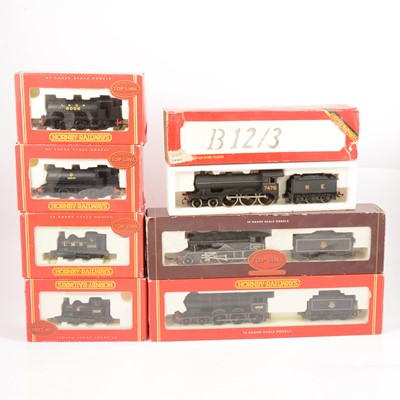 Lot 74 - Seven Hornby OO gauge model railway locomotives including ref R2102A BR 4-6-0 class B12