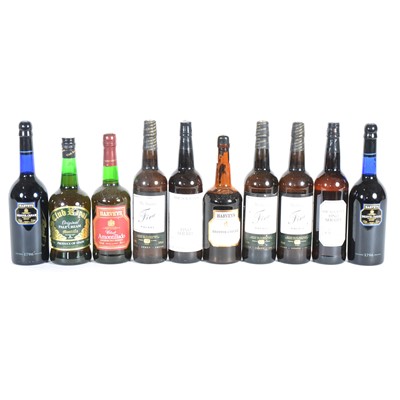 Lot 162 - Ten bottles of assorted sherry, including Wine Society and Harvey's