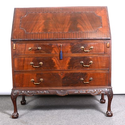 Lot 452 - Edwardian mahogany bureau