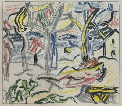 Lot 126 - Glenn, C, Roy Lichtenstein Landscape Sketches 1984-1985; and Harrison, G, Poems and Sketches 1946
