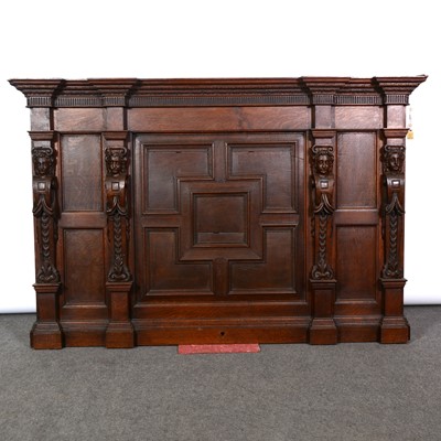 Lot 317 - A section of oak panelling, 19th Century