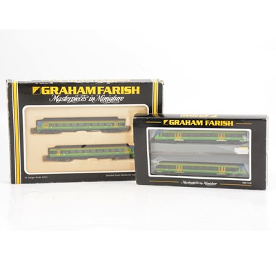 Lot 591 - Graham Farish N gauge model railway, two 'Central Trains' 2-car DMU sets.