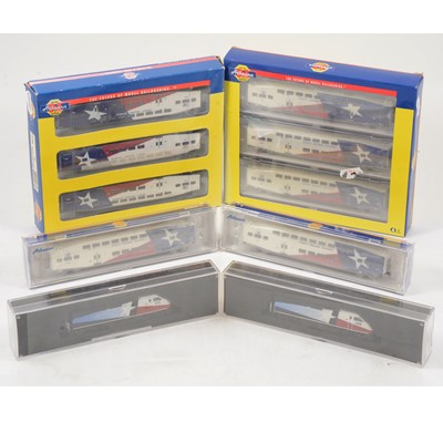 Lot 547 - Athearn N gauge model railways, ref F59PHI Dallas 'Trinity Railway Express' and others.