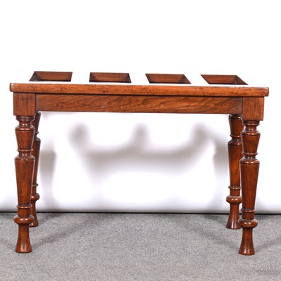 Lot 369 - Victorian mahogany luggage stand