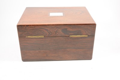 Lot 196 - Victorian rosewood travelling box