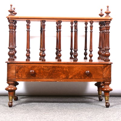 Lot 364 - Victorian burr walnut Canterbury