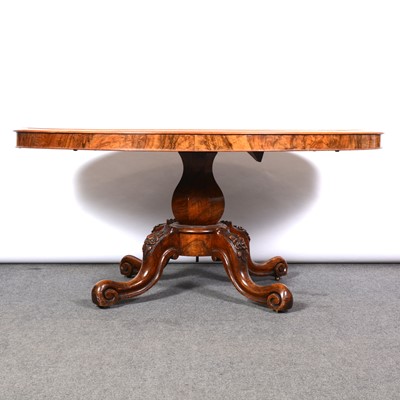 Lot 360 - Victorian burr walnut dining table