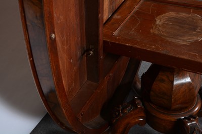 Lot 360 - Victorian burr walnut dining table