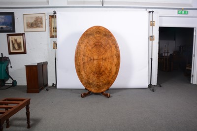 Lot 360 - Victorian burr walnut dining table