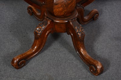 Lot 360 - Victorian burr walnut dining table