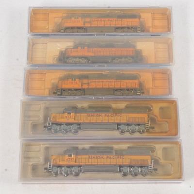 Lot 612 - Five N gauge model railway Union Pacific locomotives