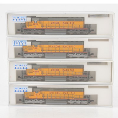 Lot 529 - Four Kato N gauge model railway Union Pacific locomotives