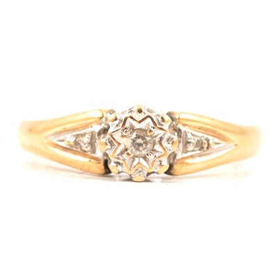 Lot 12 - A diamond solitaire ring.