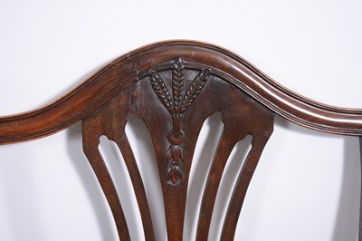 Lot 373 - Set of ten George III style mahogany dining chairs