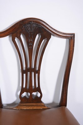 Lot 373 - Set of ten George III style mahogany dining chairs
