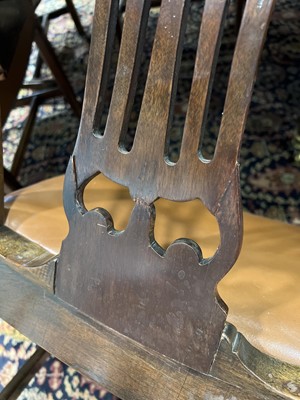 Lot 373 - Set of ten George III style mahogany dining chairs