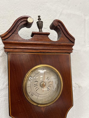Lot 43 - Victorian mahogany banjo barometer, signed Gatward Huntingdon