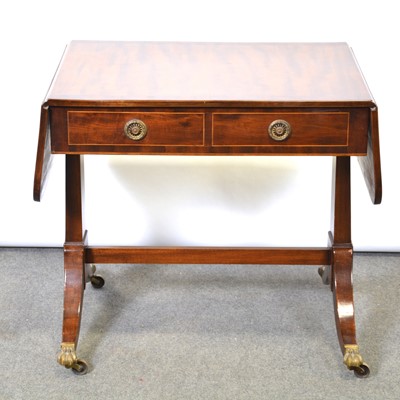 Lot 57 - George III style mahogany sofa table.