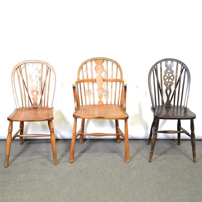 Lot 448 - Matched set of five kitchen chairs